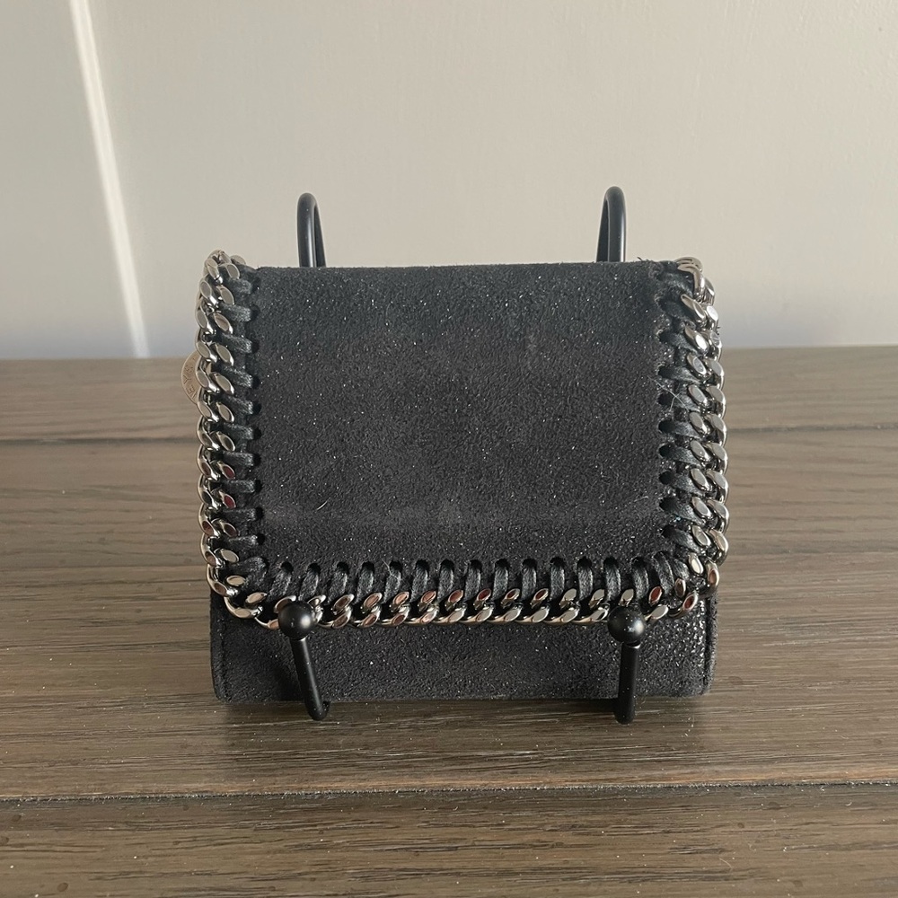 EUC, Stella McCartney Black Ladies Falabella Small Flap Wallet